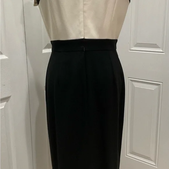 🌱NWT Talbots Women’s Maxi Black/White Shoulders Bows Details, Size 6 - Picture 4 of 13